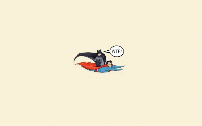 artwork minimalism Batman cartoon Superman superhero 2k