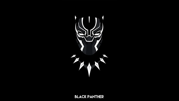 black panther minimalism artwork artist artstation 2k 4k