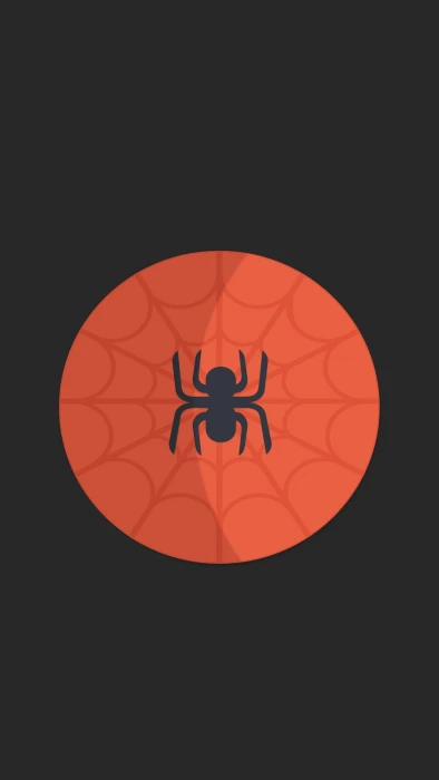 black Spider logo superhero Man minimalism red background