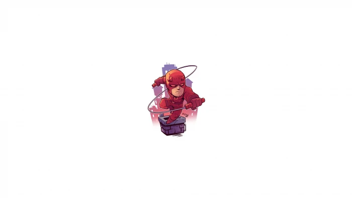 Daredevil Marvel Comics chibi minimalism Heroes 2k 4k