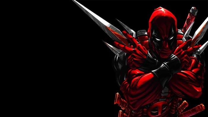 Deadpool wallpaper artwork black background comics superhero