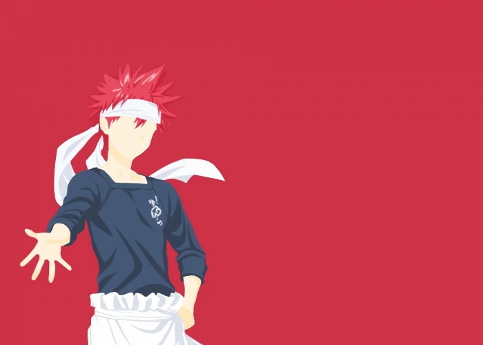 food wars shokugeki no soma one person colored background 2k
