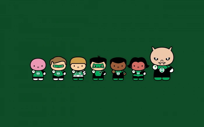 Green Lantern DC Comics minimalism superhero 2k