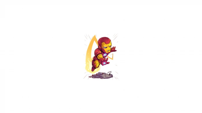 Marvel Cinematic Universe chibi minimalism Iron Man Comics 2k 4k