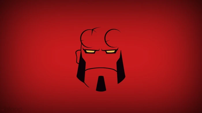 Marvel Hellboy wallpaper minimalism simple background superhero 2k