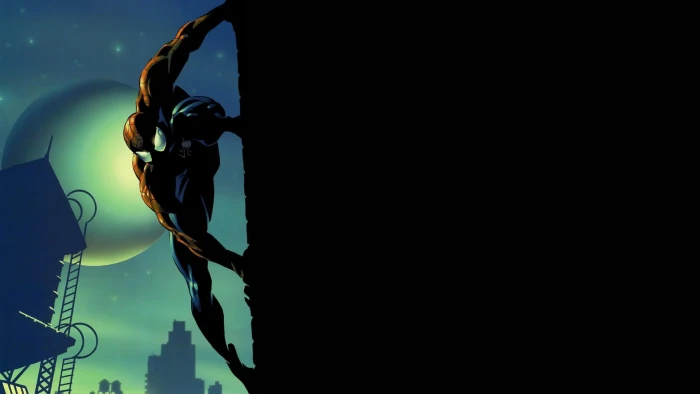 spiderman comics spider man superhero dark silhouette copy space 2k