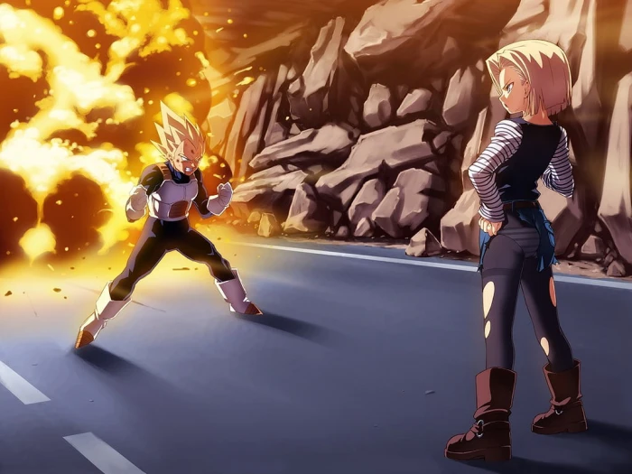 Vegeta and Android 18 wallpaper Dragon Ball Z women