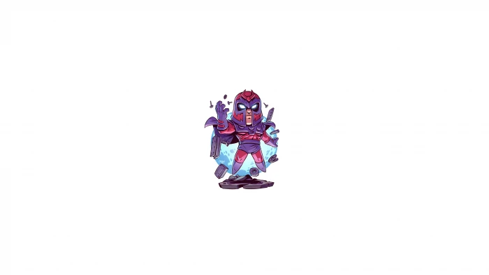 chibi minimalism Magneto Marvel Comics Heroes Super 2k 4k