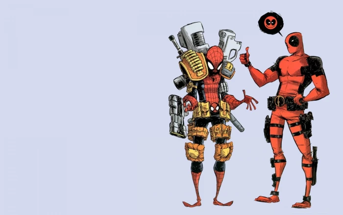 Deadpool and Spider Man HD wallpaper marvel superhero comic 2k