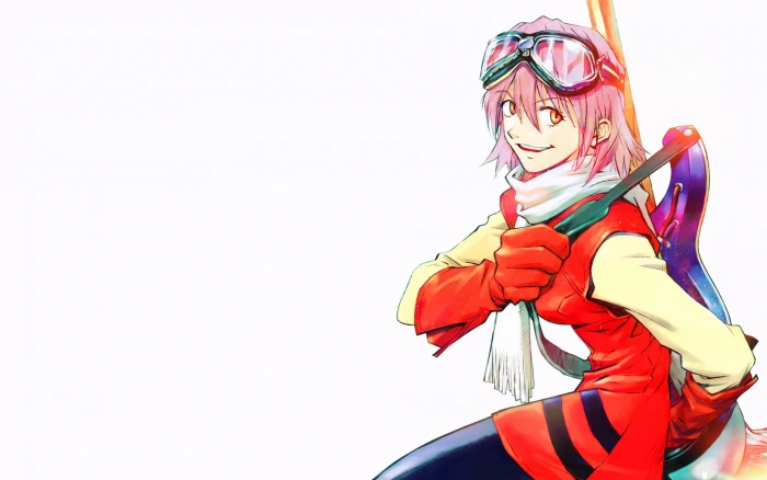 FLCL anime girls Haruhara Haruko copy space one person 2k