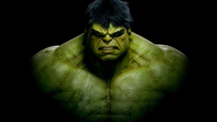 hulk incredible marvel superhero black background studio shot 2k