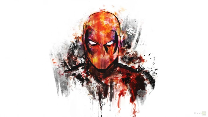 Marvel Deadpool illustration digital art white background artwork 2k