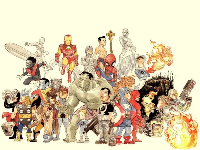 Marvel Superheroes illustration The Avengers Comics