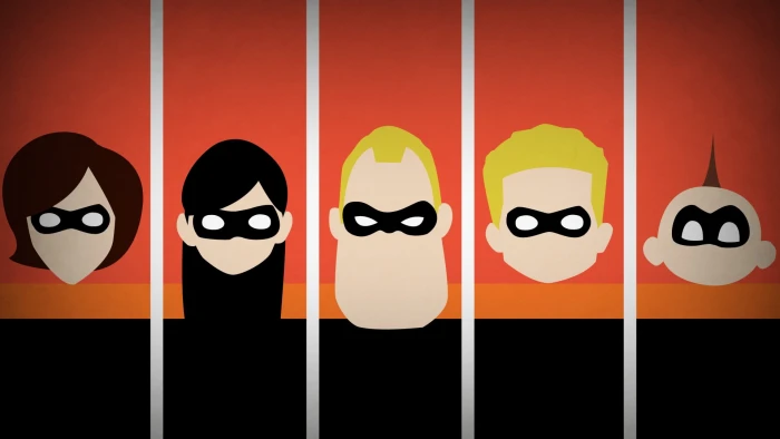 minimalism Pixar Animation Studios family hero The Incredibles 2k