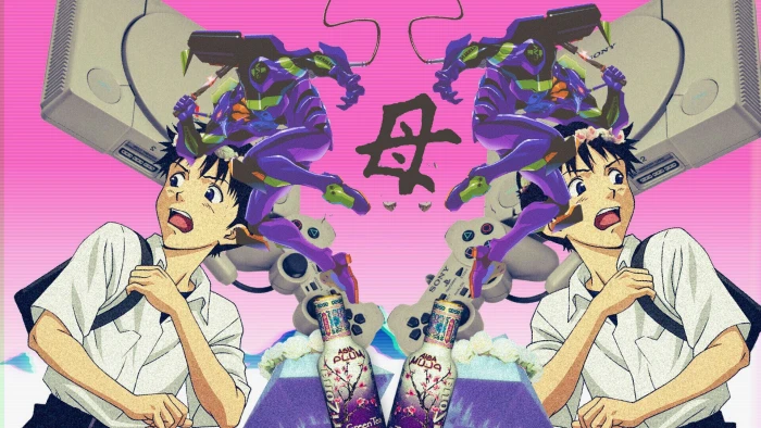 anime vaporwave aesthetic people unrecognizable person 2k