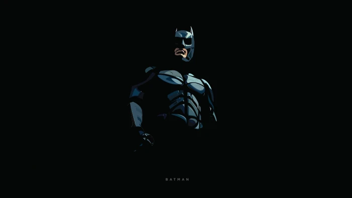 Batman Minimal Dark background DC Comics Superheroes Black 2k 4k 5k 8k