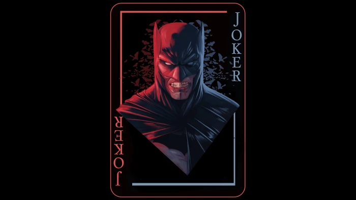 digital art artwork Batman black red dark background 2k 4k