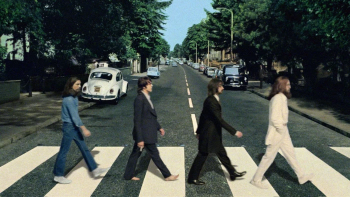 music album covers The Beatles Abbey Road transportation 2k