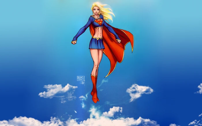 Supergirl comics DC Comics Michael Turner superhero blue 2k