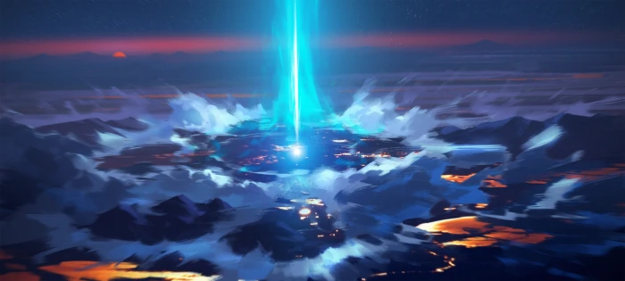 thunderbolt digital wallpaper Duelyst video games art 2k 4k