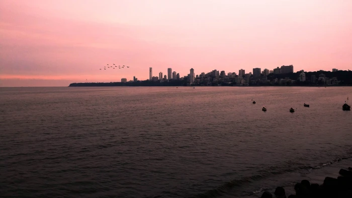 india mumbai marine drive beach landscape city citylife 2k 4k