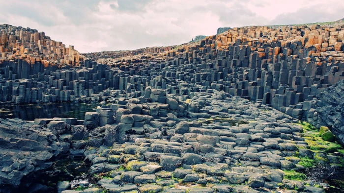 rock formation nature Giant s Causeway Ireland sky architecture 2k