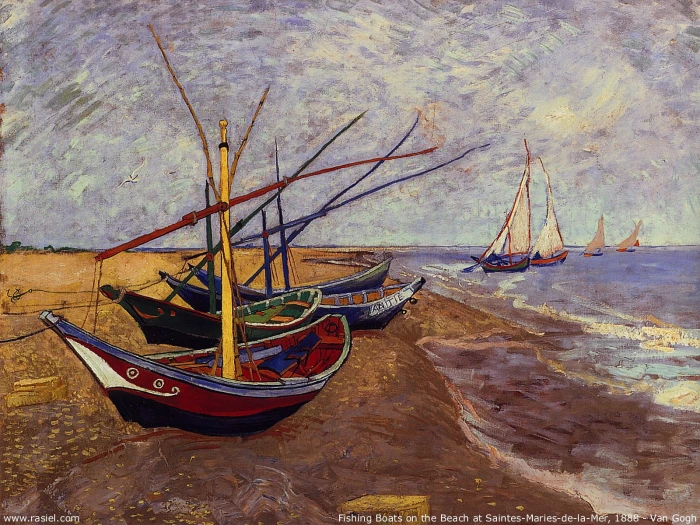 vincent van gogh nautical vessel transportation water moored 2k