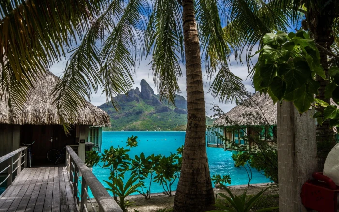blue sea nature landscape tropical island beach resort 2k