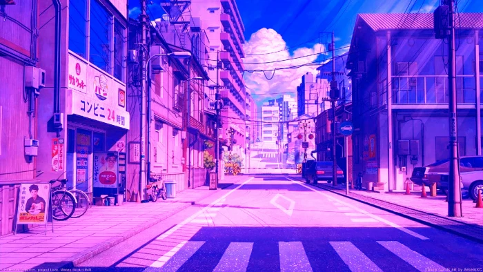 city pop vaporwave Japan anime digital 2k