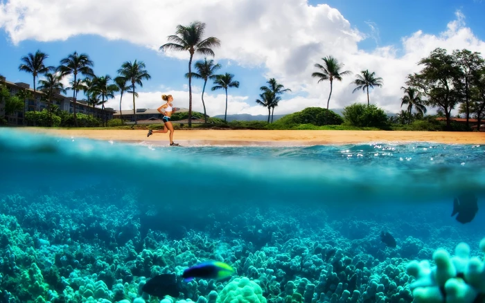 Kanappali Beach Maui Hawaii Desktop Background 2k