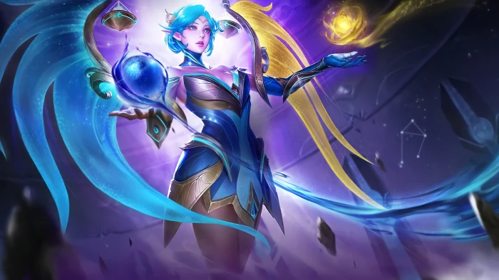 Mobile Legends Lunox libra Zodiac fantasy girl wings digital art 2k 4k