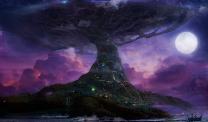 tree of life illustration Teldrassil World Warcraft Tree 2k 4k