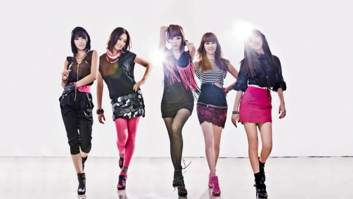 Asian skirt group of women K pop Korean fashion 2k