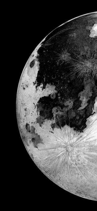 Moon planet amoled dark monochrome 6