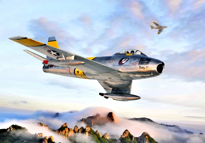 Mountains USA Sabre F The Korean war Korea 2k