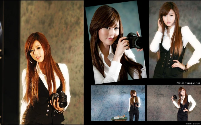 asians brunettes collage hair hee hwang korean long 2k