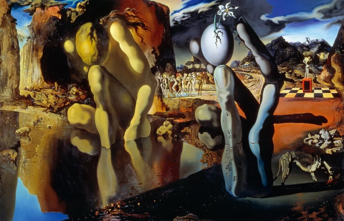 surrealism picture Salvador Dali The Metamorphosis Of Narcissus 2k