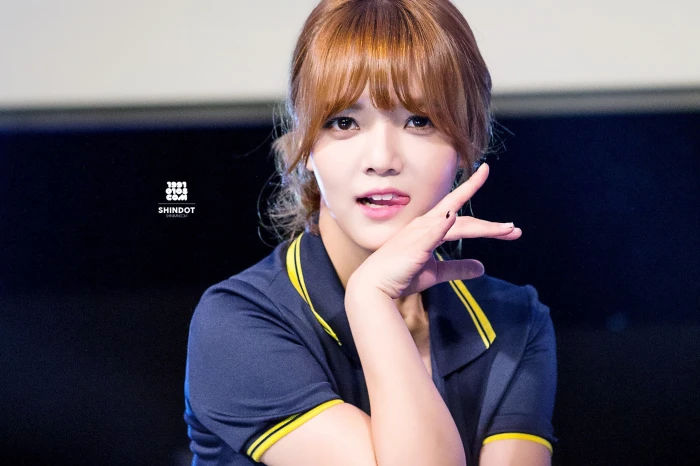 AOA Jimin redhead Korean K pop portrait one person real people 2k