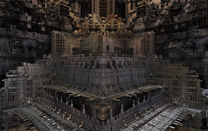 architectural photography of building ruins digital art minimalism 2k