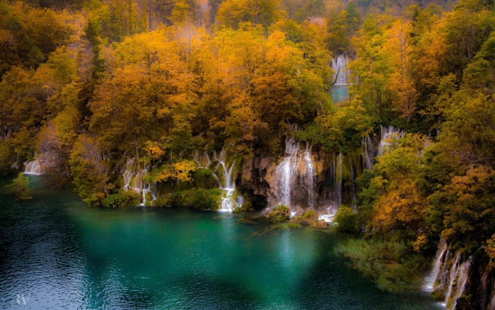 Nature Landscape Trees Forest Waterfall Lake Water 2k