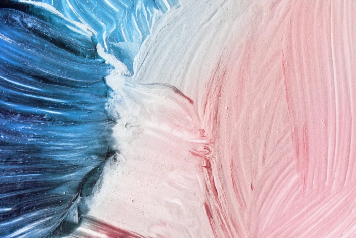 Blue White and Pink Abstract Painting art artistic artwork 2k