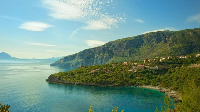 coast maratea sky sea water promontory mount scenery 2k 4k