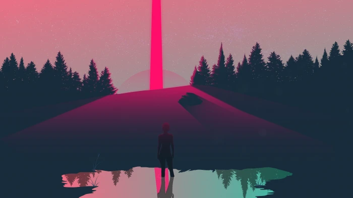 Invasion abstract art minimal digital