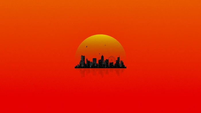 Sun City abstract art minimal digital