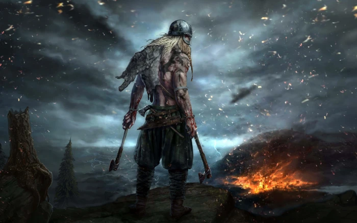 Ancestors Legacy High Quality Poster Viking illustration 2k 4k
