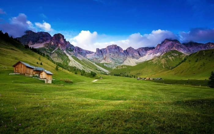 Beautiful Mountain House HD Scenery Wallpaper mountain scenics nature 2k