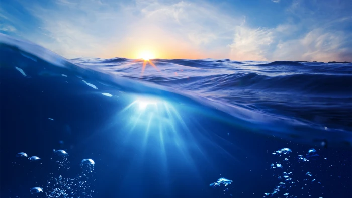 waves of the ocean under sun wallpaper Sea nature 2k 4k 5k