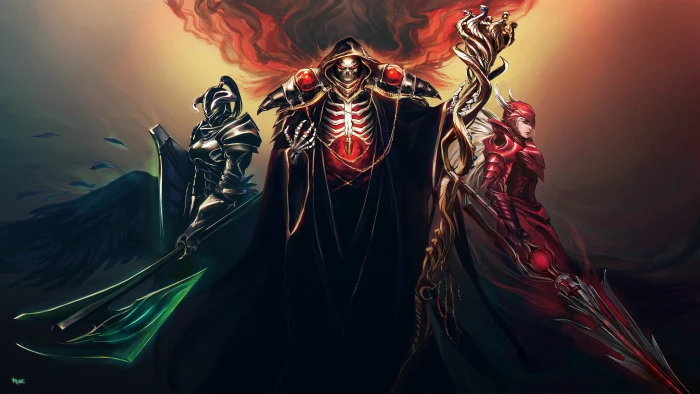 Anime Overlord Ainz Ooal Gown Albedo Demon Devil 2k 4k