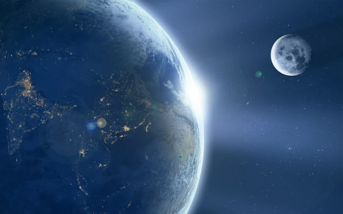 Earth Moon 2k 4k