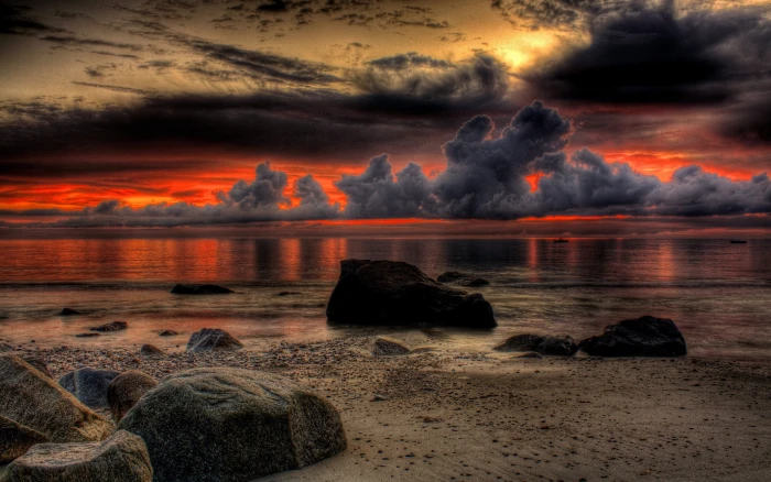 nature sky beach clouds sunlight water cloud sea 2k